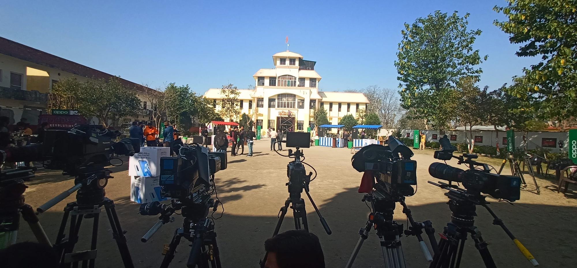 Roadies filming at Talla school, Rishikesh