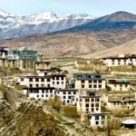 close up of kibber village