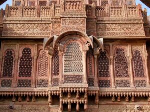 palace facade fresco